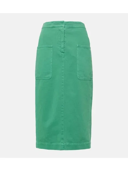 Fustă midi Max Mara până la genunchi verde