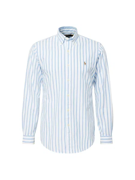 Polo Ralph Lauren Košile Modrá Custom Fit bílá