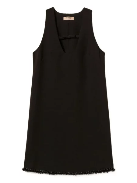 Rochie mini Twinset cu funde de costum negru
