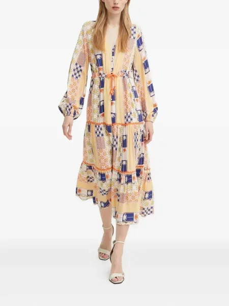 Warstwowa sukienka midi Never Fully Dressed do kolan garniturowa