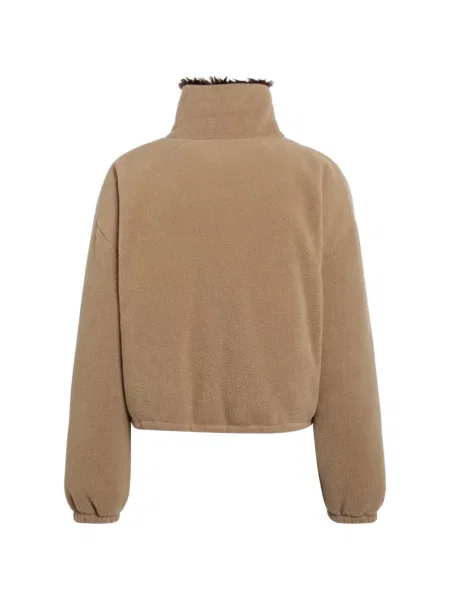 Geacă cu puf Miu Miu din fleece maro