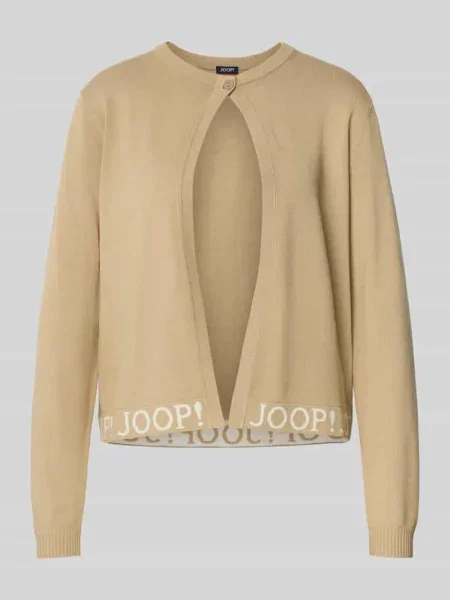 Kurtka z dzianiny z zapięciem na guzik model ‘Kona’ Joop! beżowa