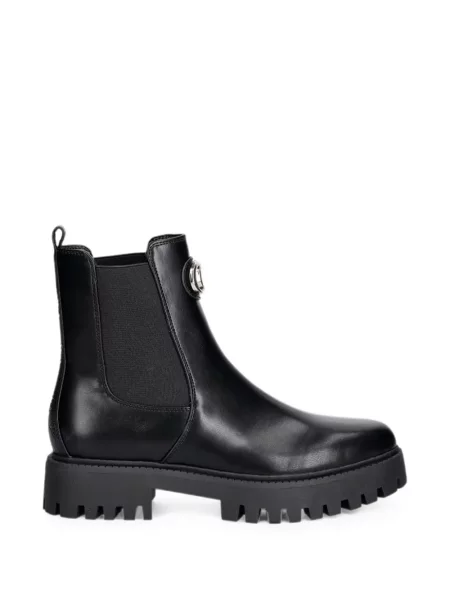 Cizme scurte Guess cu autograf negru