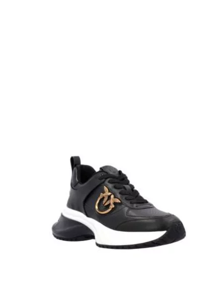 Sneakersy Pinko skórzane czarne