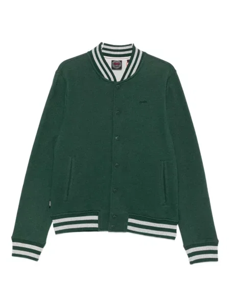 Яке тип бомбър Superdry на райета зелено