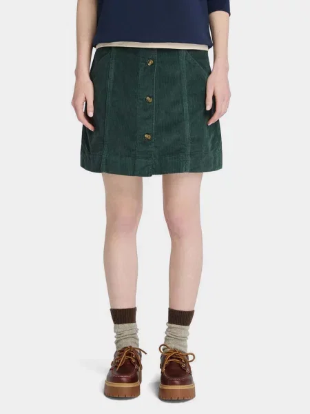 Спідниця міні Timberland бавовна/еластан зелений