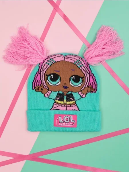 Sinsay Čepice beanie L.O.L Surprise tyrkysová