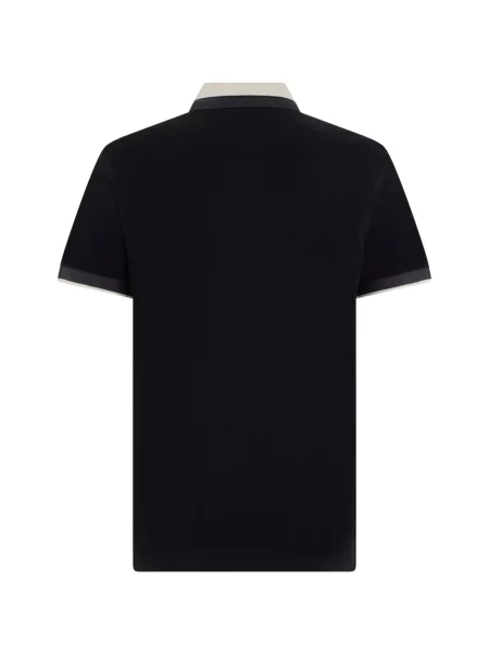Tricou polo Boss cu autograf negru
