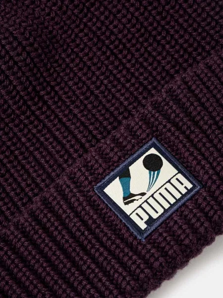 Puma czapka Classics Graphic Short Beanie bordowy