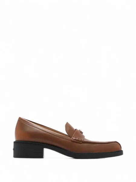 Pantofi loafer Coach din piele cu autograf maro