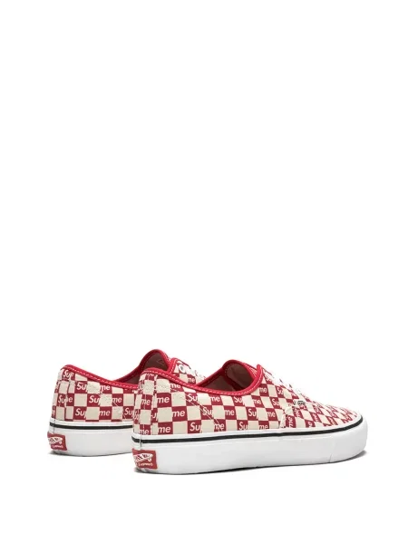 Kostkované tenisky Vans Authentic bílé