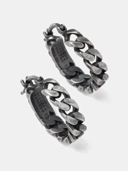 Uhani Maison Margiela srebrna