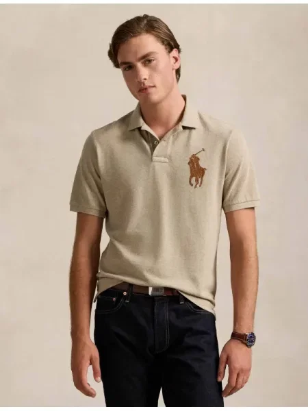Tricou polo Polo Ralph Lauren bej