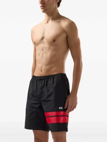 Slip de baie Gcds cu dungi negru