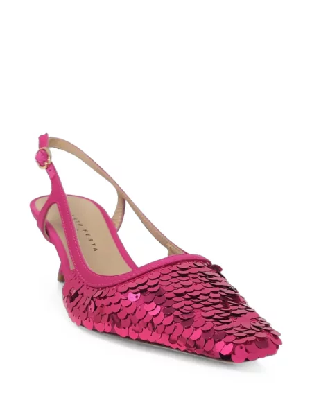 Pantofi cu toc Madison Maison cu paiete slingback roz