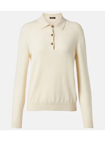 Kašmírový svetr Loro Piana bílý