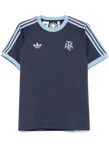 Dzianinowe spodnie Adidas niebieskie