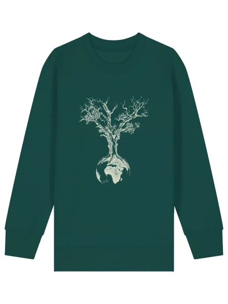 Life-Tree Sweater majica Kids Unisex Weltenbaum' zelena