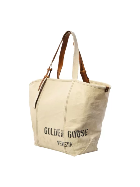 Torebka Golden Goose płócienna beżowa