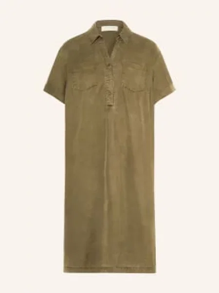 Catnoir Sukienka Koszulowa Z Mieszanki Materiałów gruen khaki