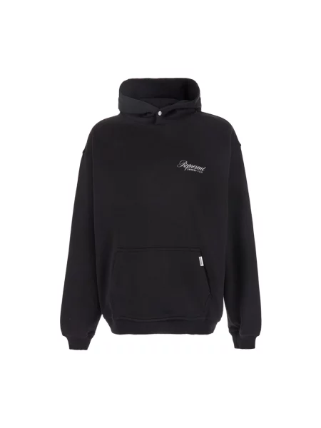 Lniana bluza z kapturem Represent czarna