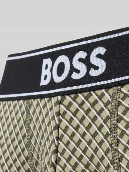 Bokserki z mieszanki bawełnianej Boss oliwkowe