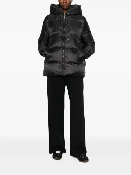 Palton Max Mara cu glugă negru