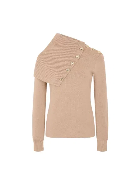 Golf Rabanne wełniany beżowy