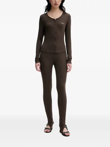 Leggings La Mania tricotate maro