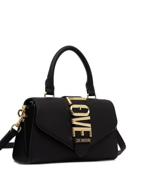 Shopper torbica Love Moschino s autogramom crna