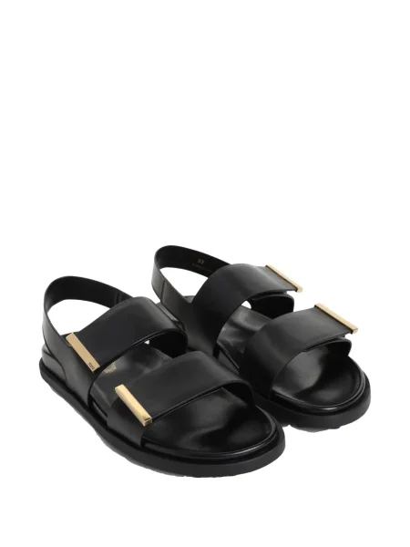 Кожени сандали Tod's черно