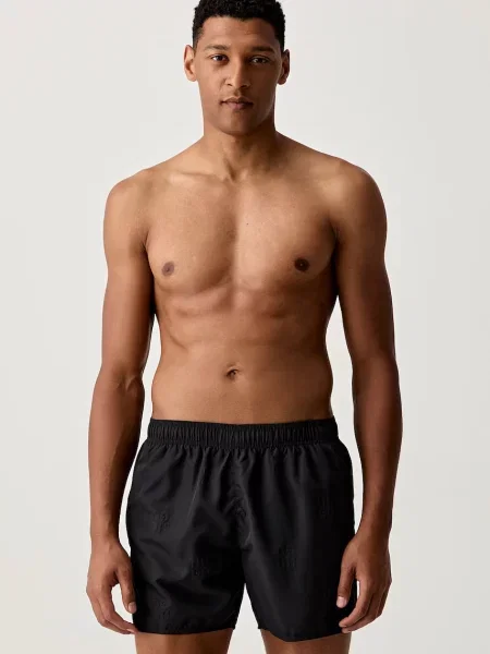 HUGO pantaloni scurți de baie pentru bărbați TONAL_LOGO negru
