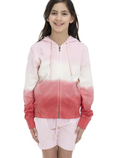 Bluza z z kaptur na co dzień na siłownię różowa