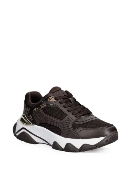 Sneakerși Guess cu imagine maro