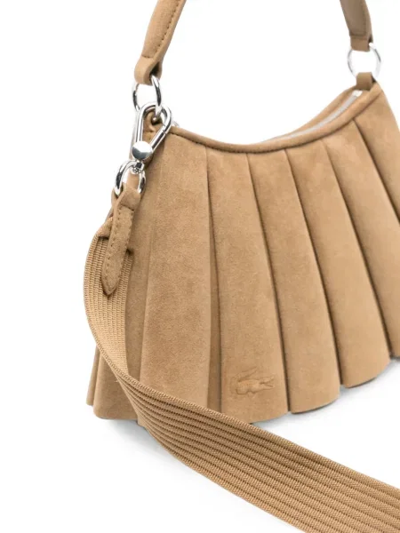 Geantă shopper Lacoste din piele de căprioară