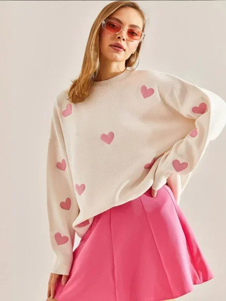Bianco Lucci Pulover Pullover / roza bež