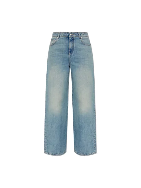 Jeansy straight leg Alexander Mcqueen niebieskie