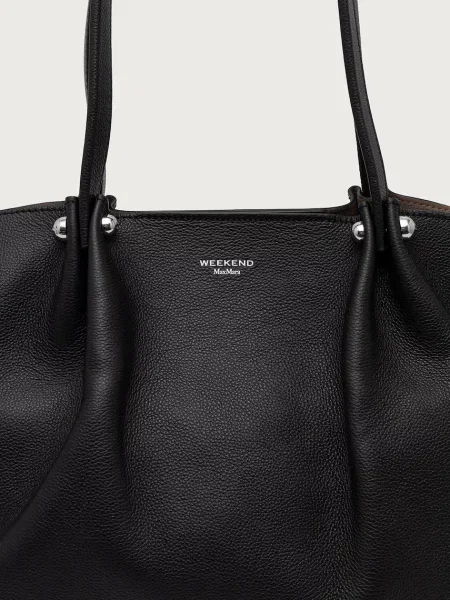 Кожаная сумка шоппер Weekend Max Mara