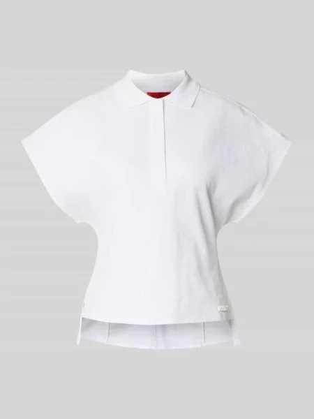T-shirt o kroju regular fit z mieszanki bawełny i lnu model PESI' Max&co. biała