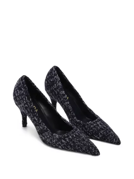 Pantofi cu toc Prada tricotate albastru