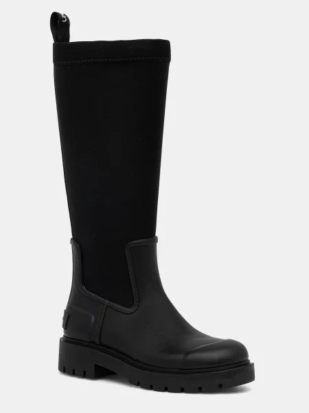Calvin Klein cizme HIGH RAINBOOT NEOPRENE negru