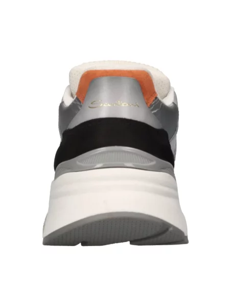 Sneakersy Santoni skórzane do biegania szare
