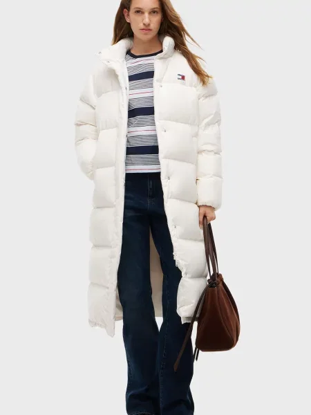Довга джинсова куртка Tommy Jeans біла