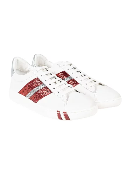 Sneakersy Bally skórzane białe