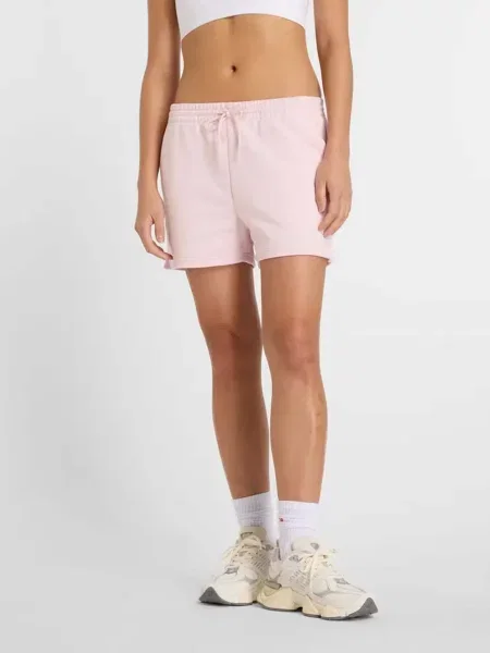 Шорти New Balance Small Logo бавовна/поліестер рожевий