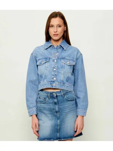 HUGO Geacă de blug Galatea | Cropped Fit albastru