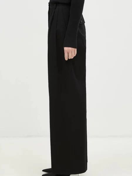 Παντελόνι Maison Kitsuné Double Pleated μαύρο