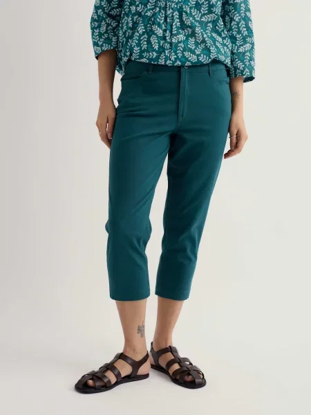 Seasalt Cornwall Pantaloni Albert Quay petrol verde