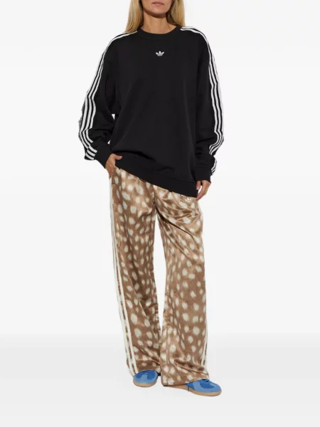 Sneakerși Adidas din dantelă cu broderie negru