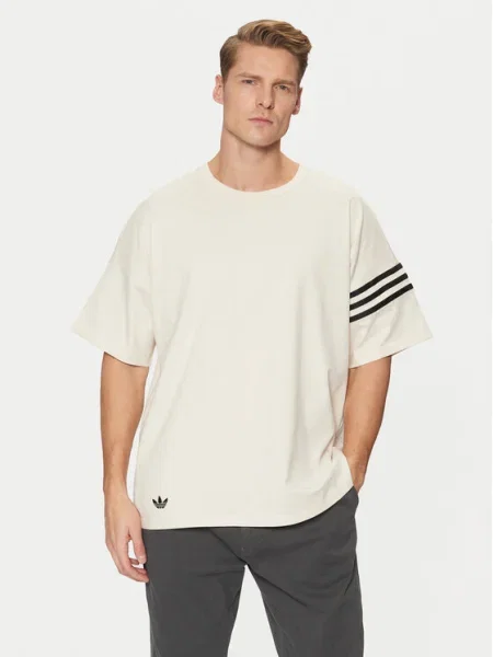 Тениска adidas Originals Neuclassics с десен бежово